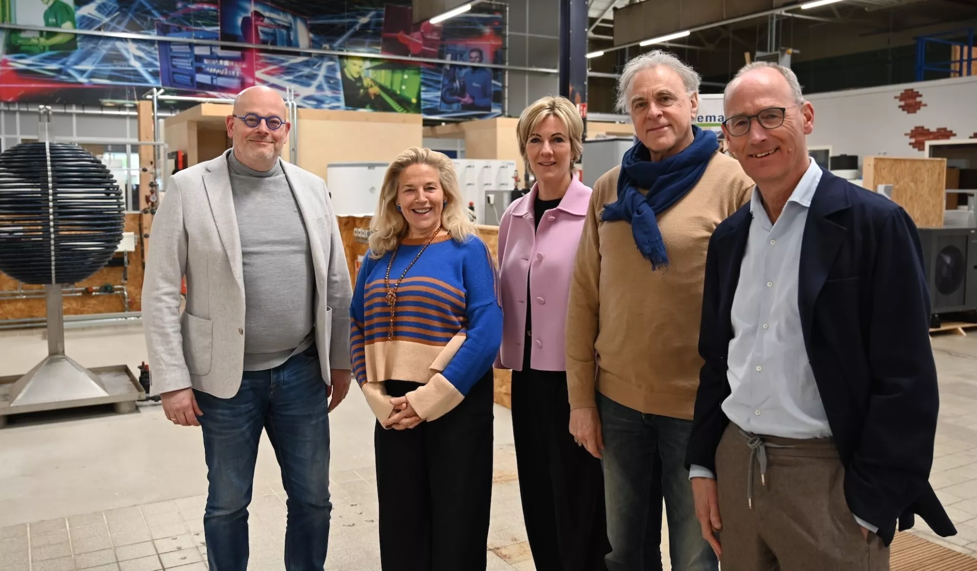 De Raad van Commissarissen van Breman Installatiegroep tijdens een werkbezoek aan het trainingscentrum.