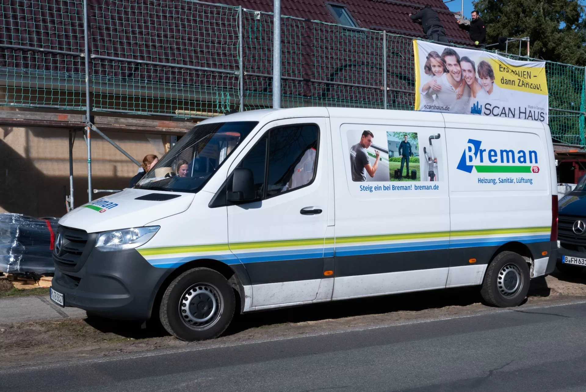 Breman bus staat voor een project van Breman Duitsland