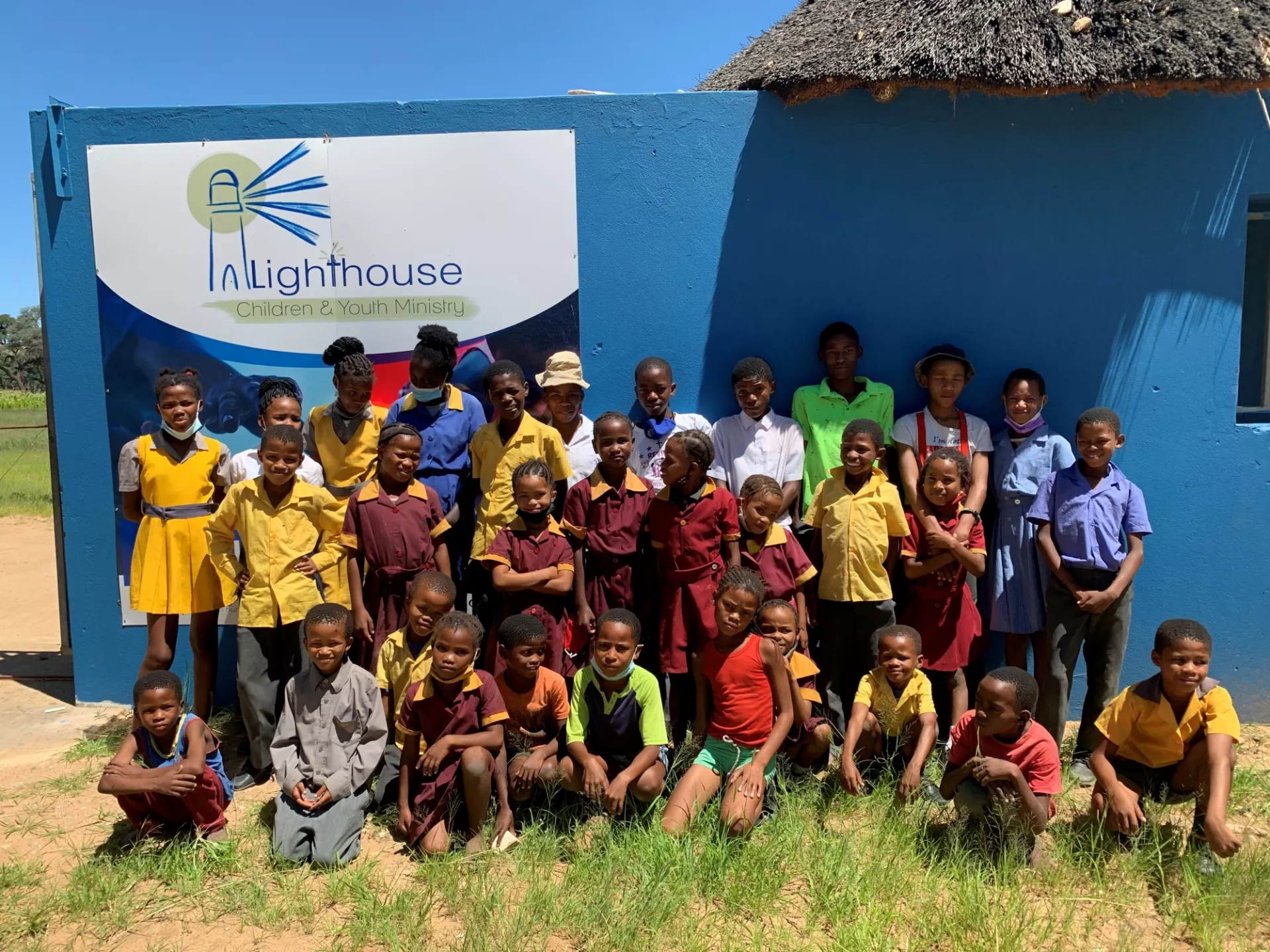 Studenten Stichting Lighthouse bij het AGRA project in Rehoboth Namibië